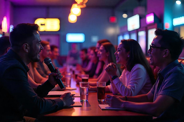 people participating in a quiz
